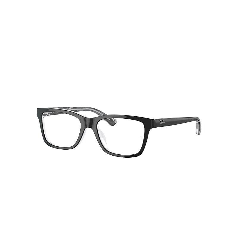 Ray-Ban Rb1536 Optics Kids Eyeglasses Black On Grey Frame Clear Lenses Polarized 48-16