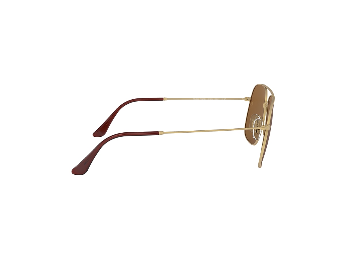 Andrea Sunglasses in Gold and Dark Brown | Ray-Ban®