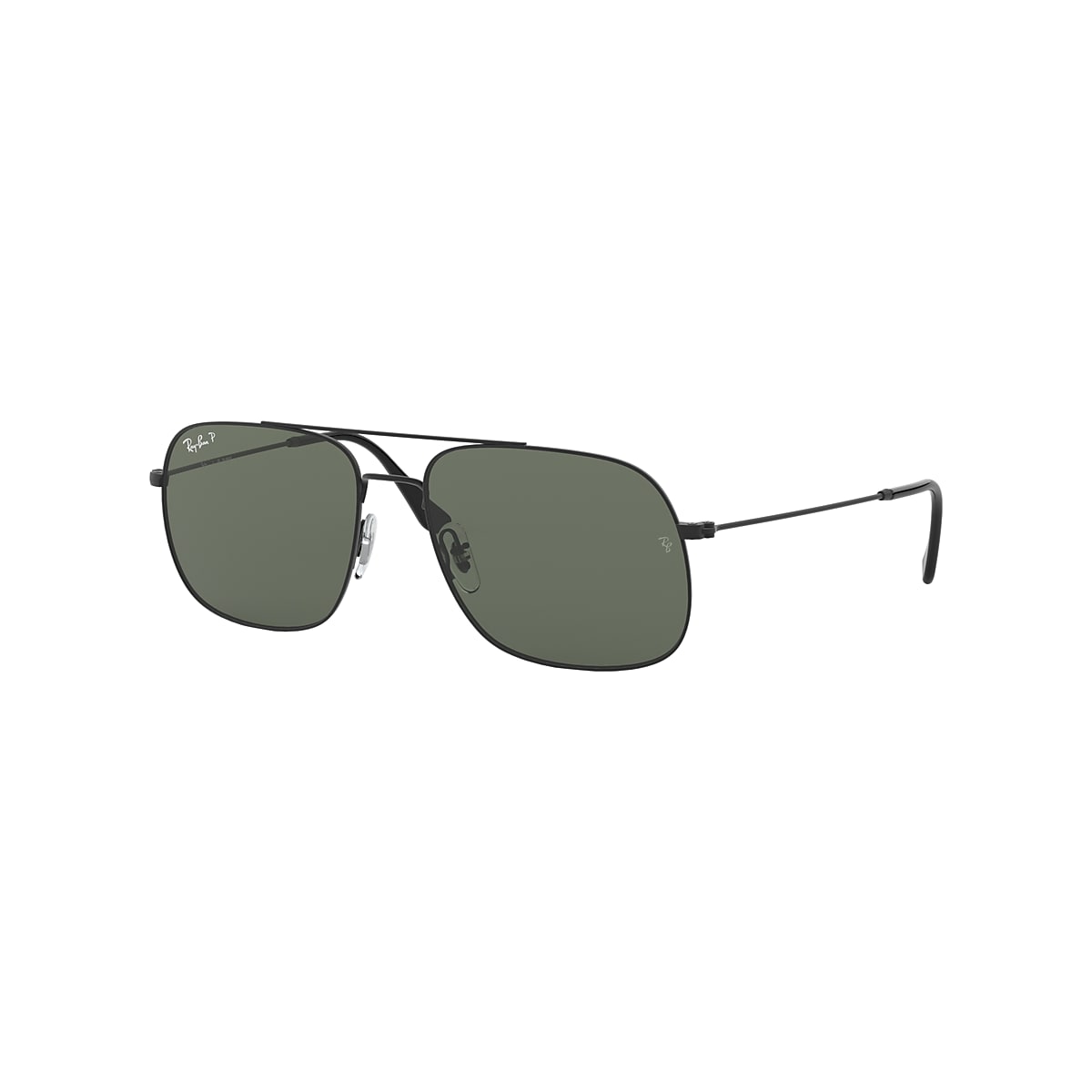 ANDREA Sunglasses in Black and Dark Green - RB3595 | Ray-Ban