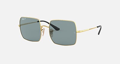 SQUARE BY PEGGY GOU Sunglasses in Gold and Polarized Grey  display picture 1