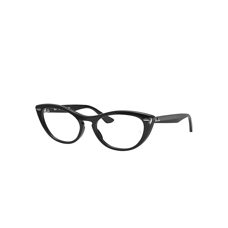 Ray-Ban Nina Optics Eyeglasses Black Frame Clear Lenses 54-18