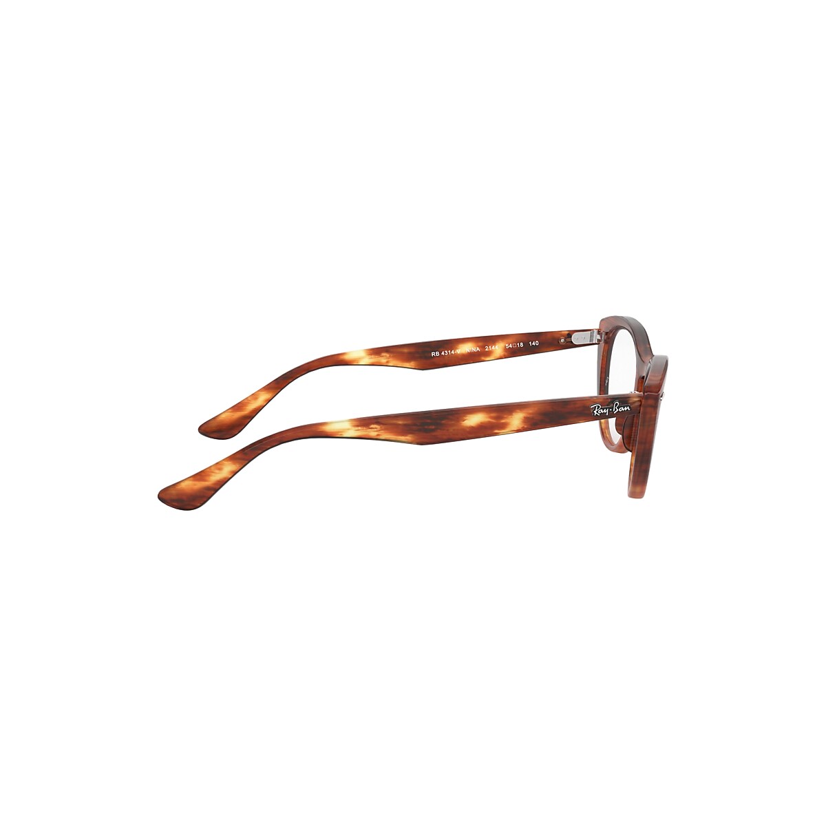 NINA OPTICS Eyeglasses with Striped Havana Frame - RB4314V | Ray