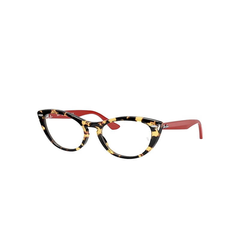 Ray-Ban Nina Optics Eyeglasses Red Frame Clear Lenses 54-18