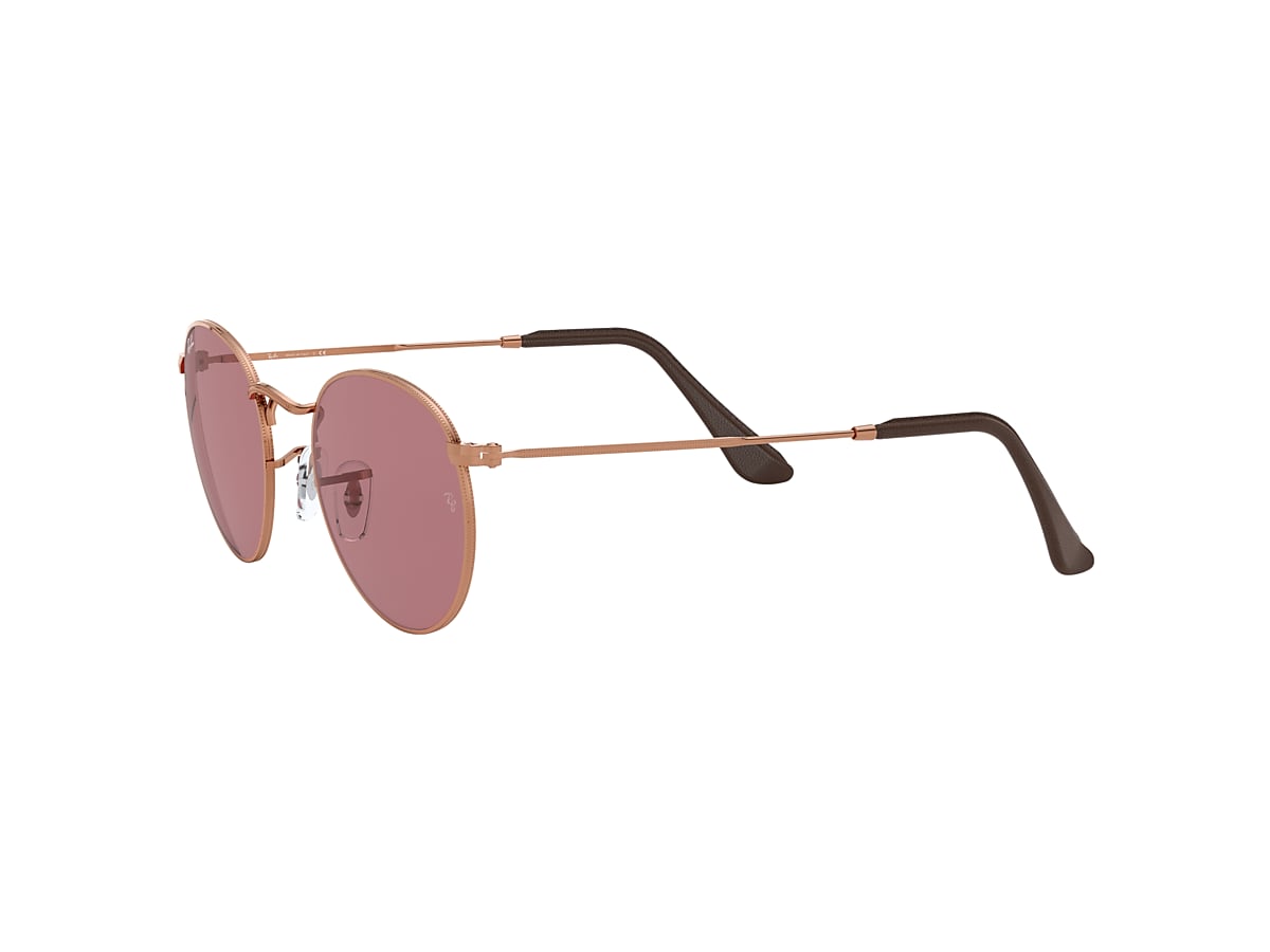 Stapel zoete smaak Piraat Round Metal @collection Sunglasses in Bronze-Copper and Photochromic Violet  | Ray-Ban®