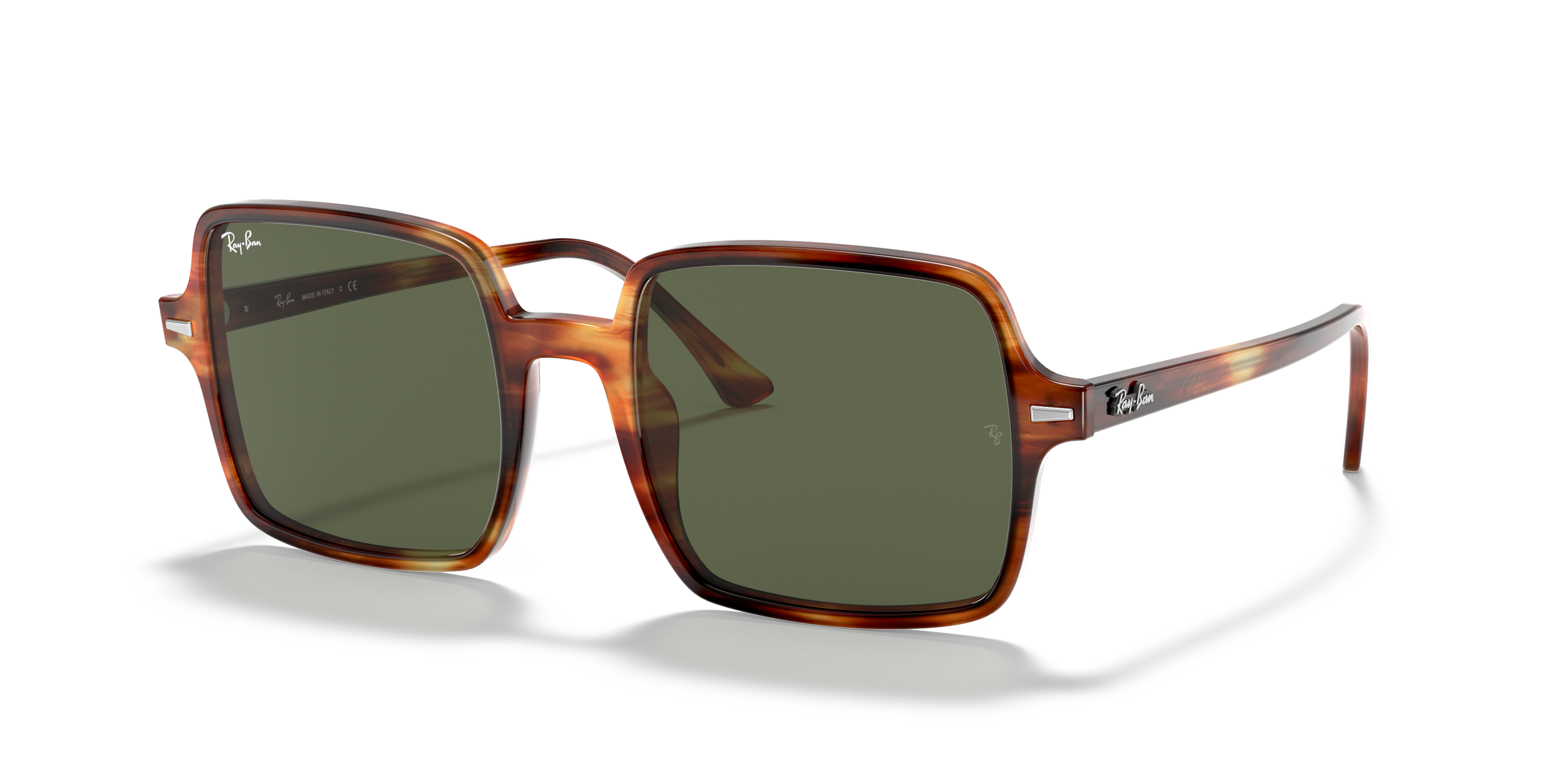 ray ban square ii on face