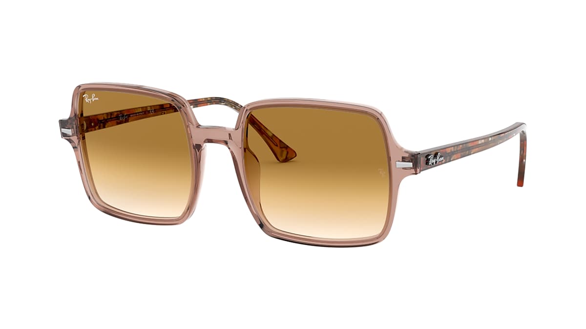 SQUARE II Sunglasses in Transparent Brown and Brown - Ray-Ban