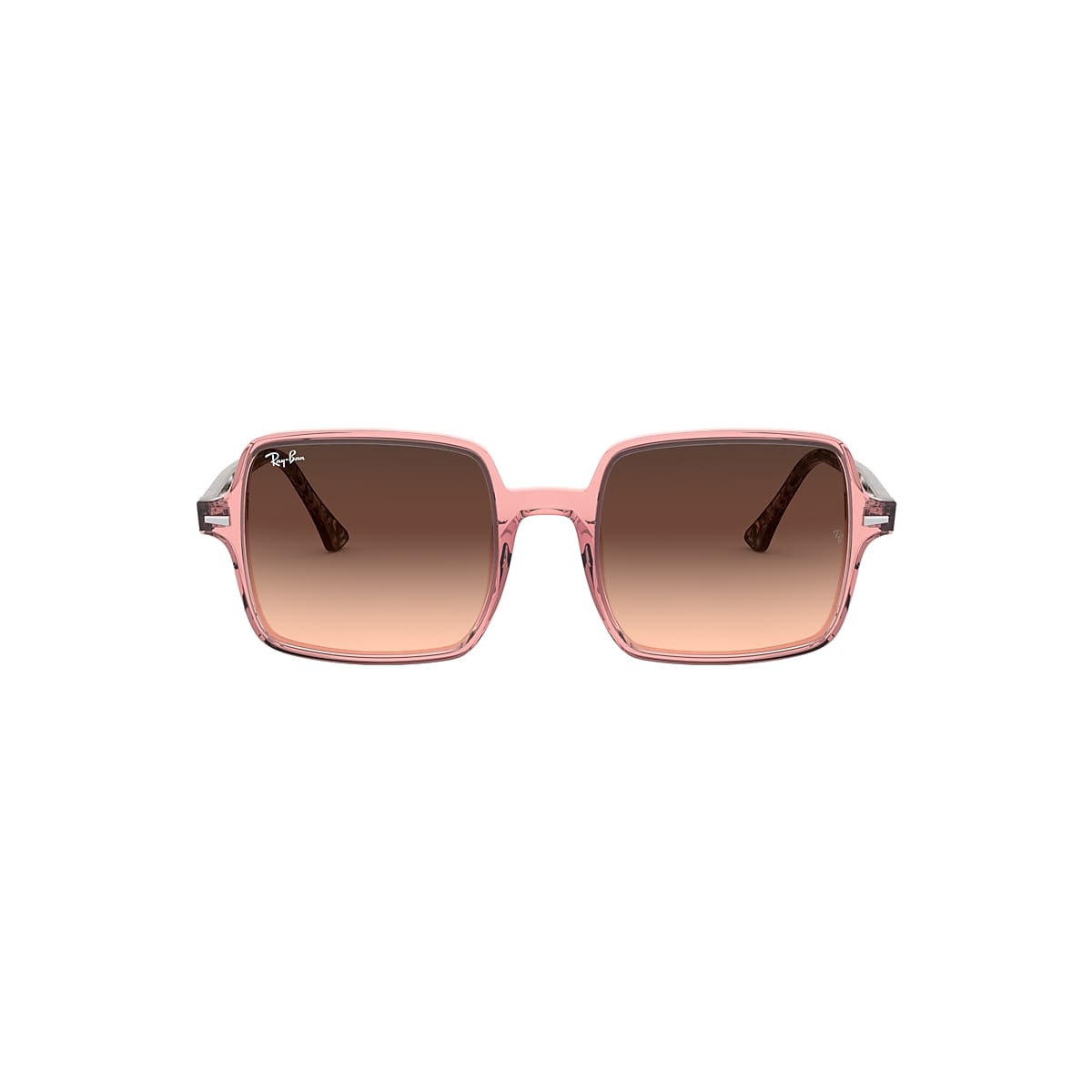 SQUARE II Sunglasses in Transparent Pink and Brown - RB1973 | Ray