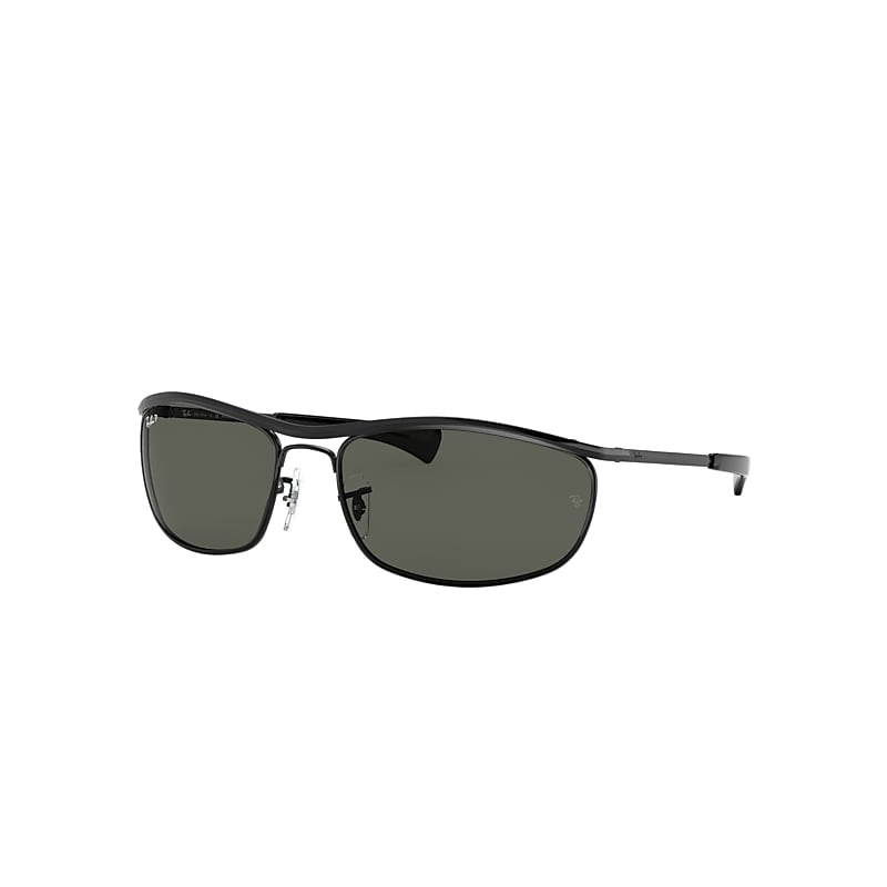 Ray-Ban Olympian I Deluxe Sunglasses Black Frame Green Lenses Polarized 62-18