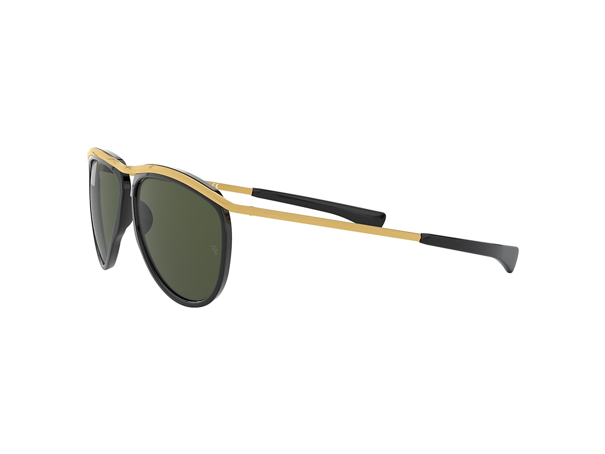 AVIATOR OLYMPIAN Sunglasses in Black and Green - Ray-Ban