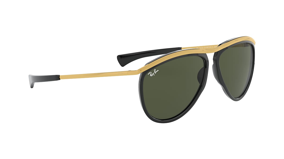 AVIATOR OLYMPIAN Sunglasses in Black and Green - Ray-Ban