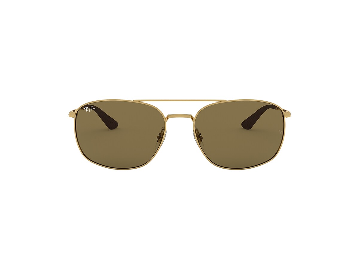 RB3654 Sunglasses in Gold and Dark Brown - RB3654 | Ray-Ban® US