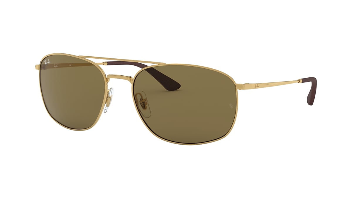 RB3654 Sunglasses in Gold and Dark Brown - RB3654 | Ray-Ban® US