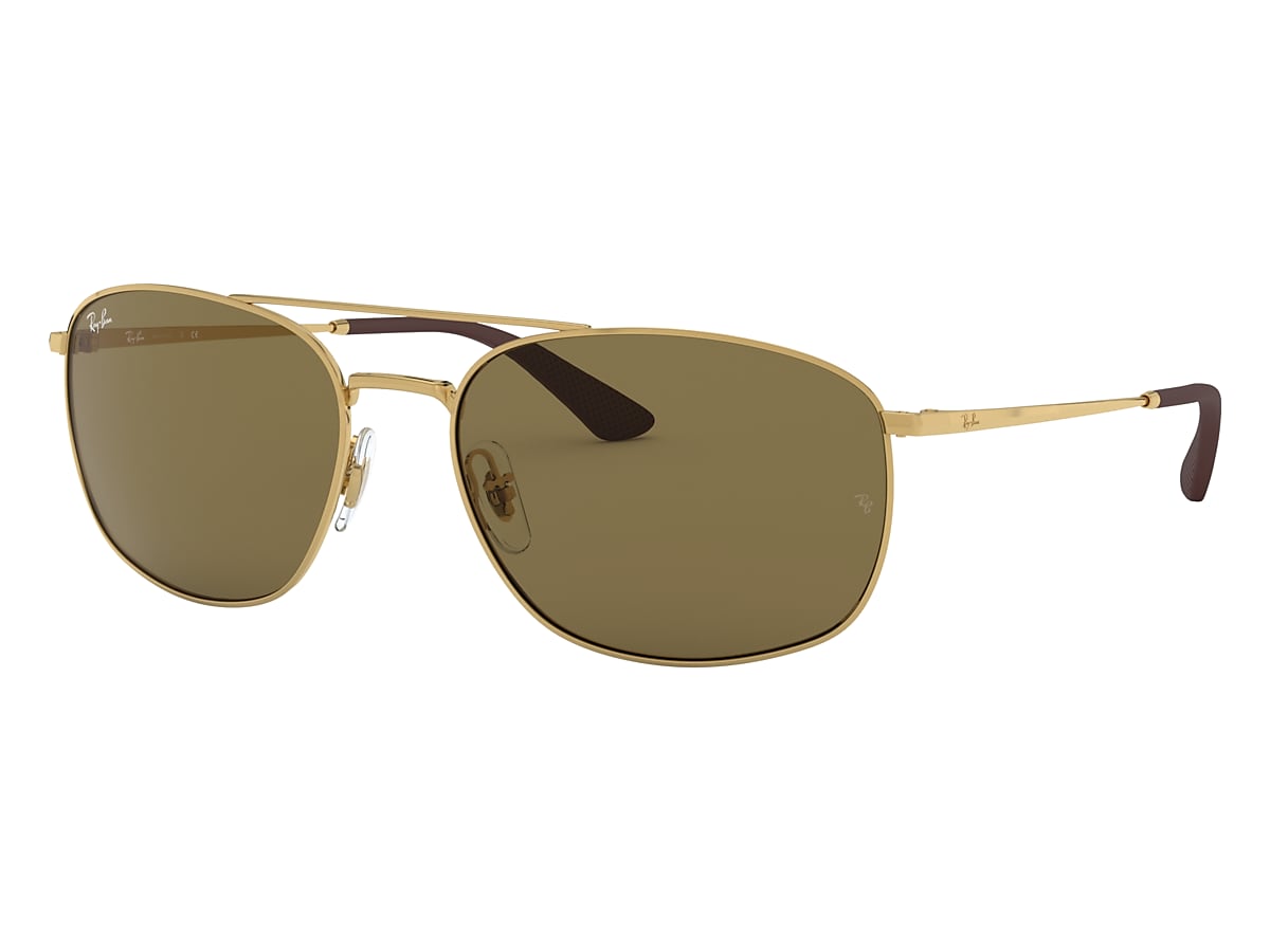 RB3654 Sunglasses in Gold and Dark Brown - RB3654 | Ray-Ban® US