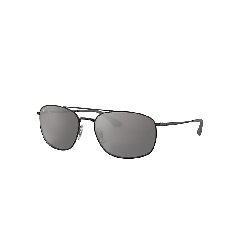 Ray-Ban Rb3654 Sunglasses Black Frame Grey Lenses Polarized 60-18