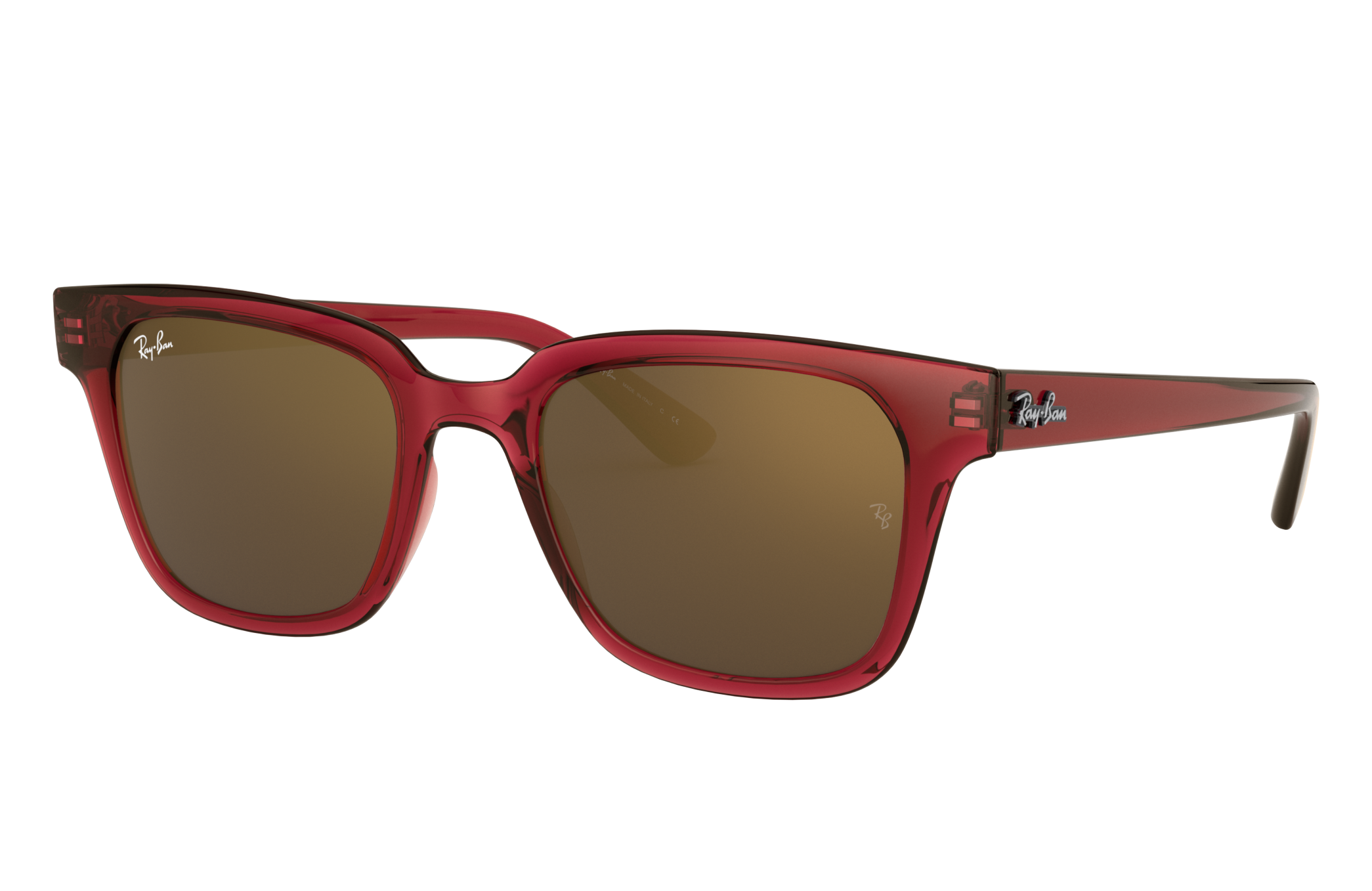 Rb4323 Sunglasses in Transparent Red and Light Brown | Ray-Ban®
