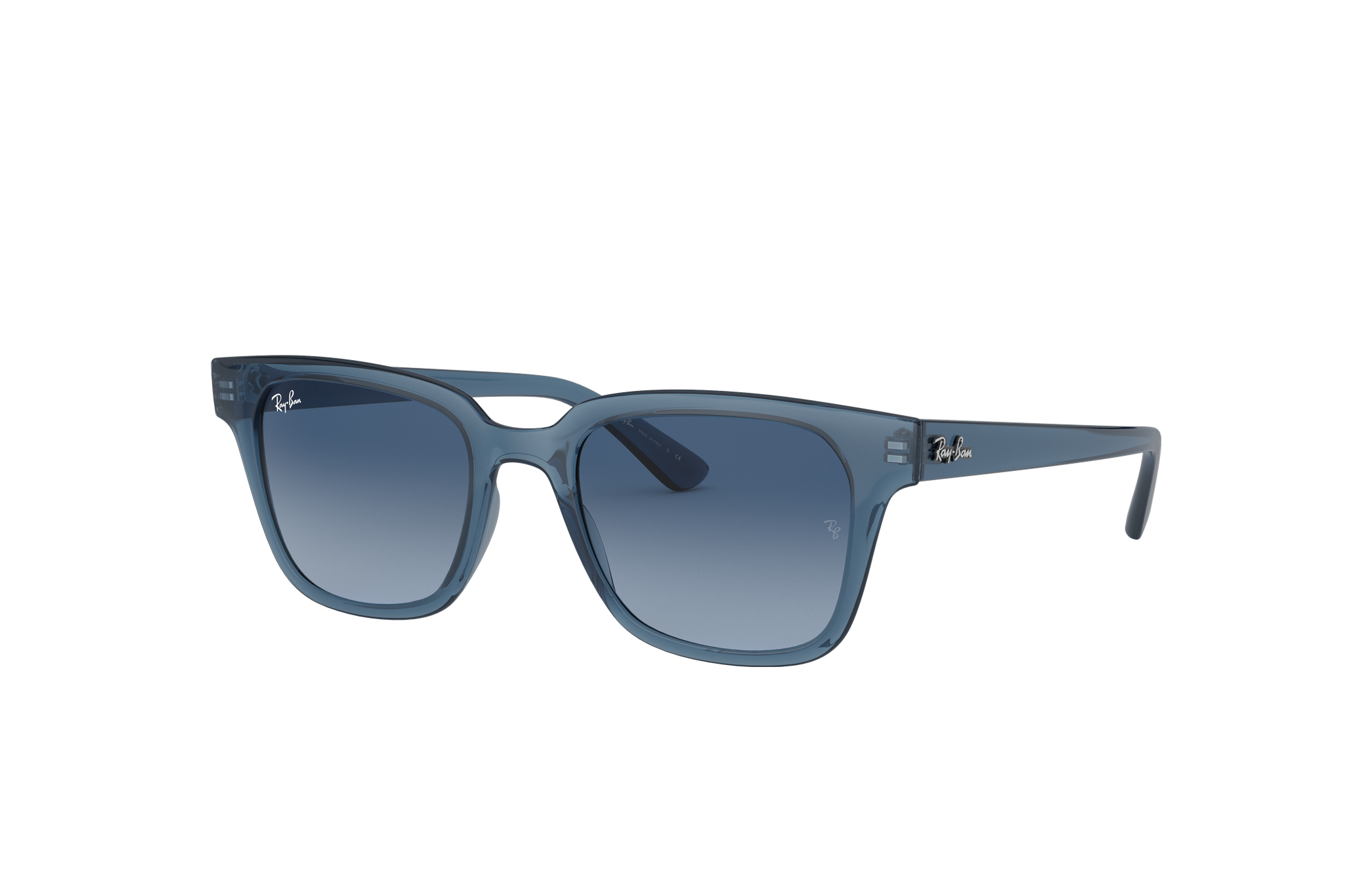 transparent blue ray ban