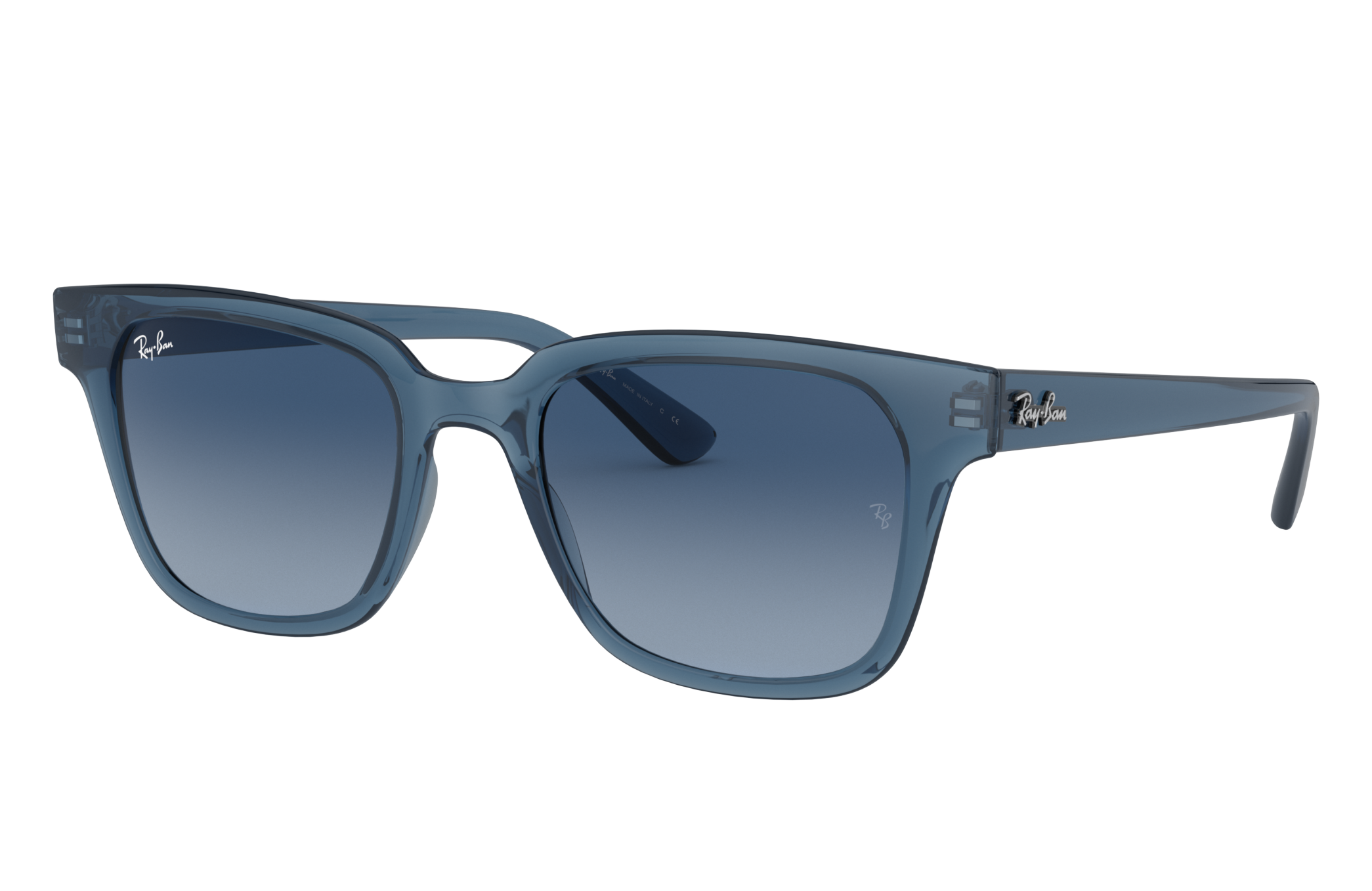 ray ban clear gradient blue