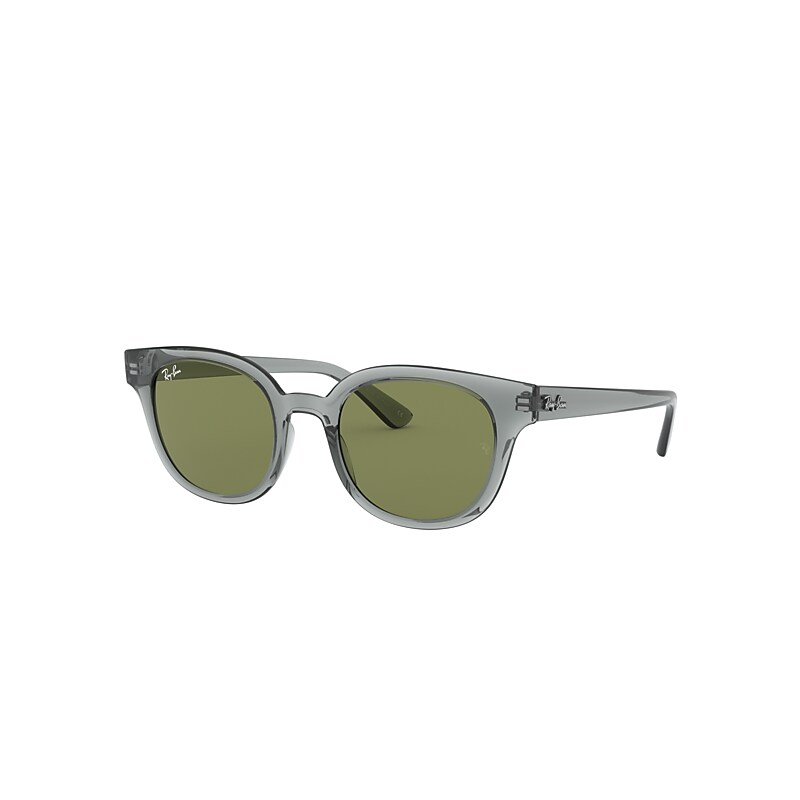 Ray-Ban Rb4324 Sunglasses Transparent Grey Frame Green Lenses 50-21