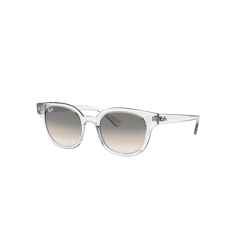 Ray-Ban Rb4324 Sunglasses Transparent Frame Grey Lenses 50-21