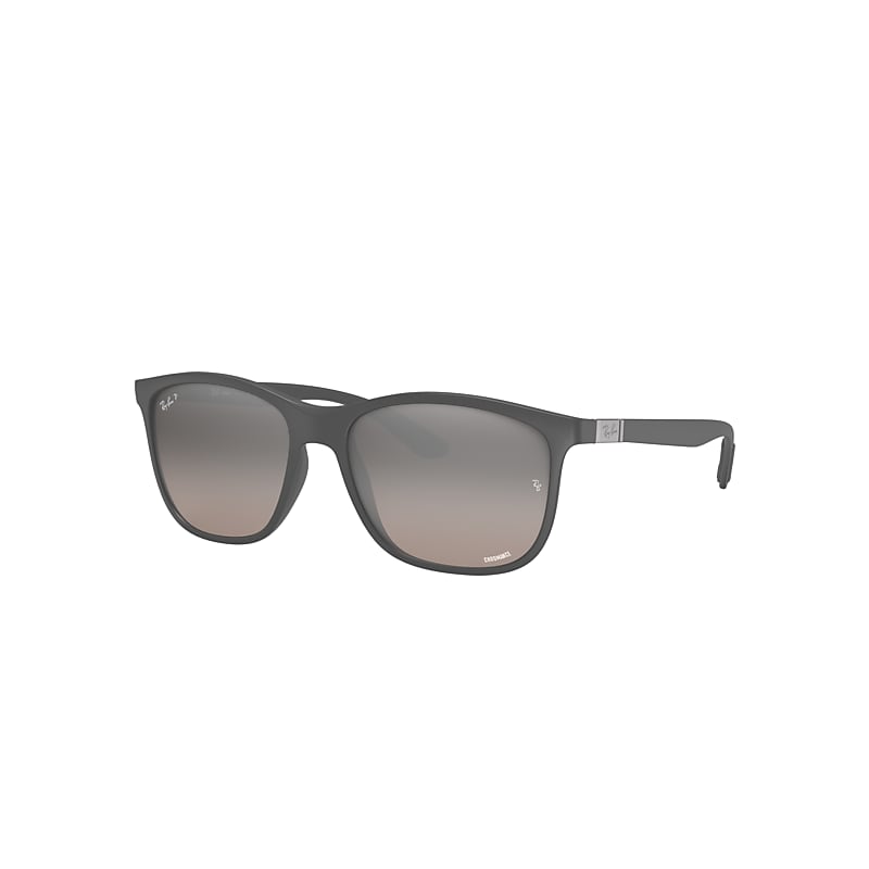 Ray-Ban Rb4330ch Chromance Sunglasses Grey Frame Silver Lenses Polarized 56-17