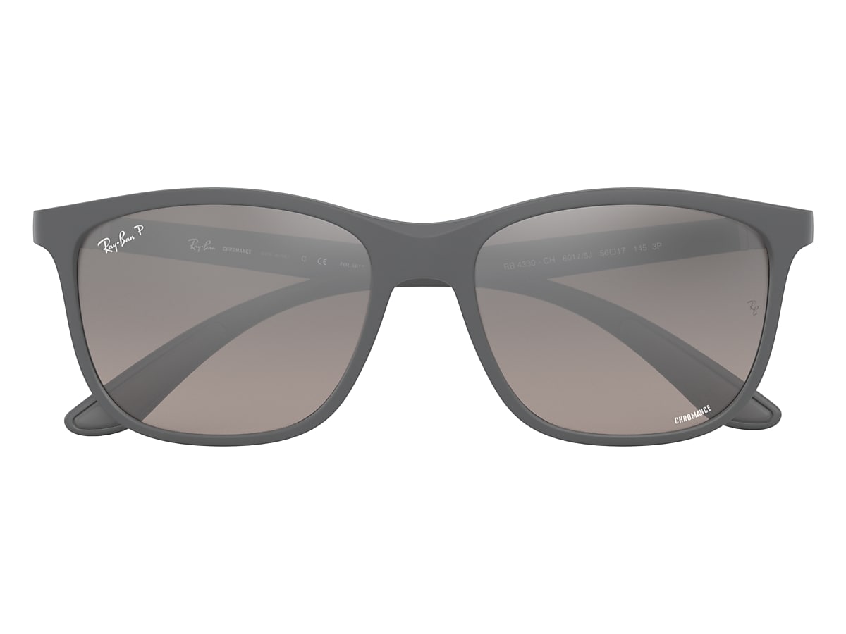 Óculos de Sol Masculino Ray-Ban RB4330 - Cinza com lente polarizada