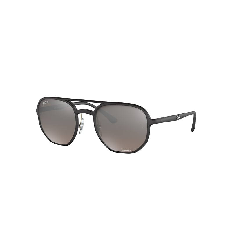 Ray-Ban Rb4321ch Chromance Sunglasses Brushed Gunmetal Frame Silver Lenses Polarized 53-21