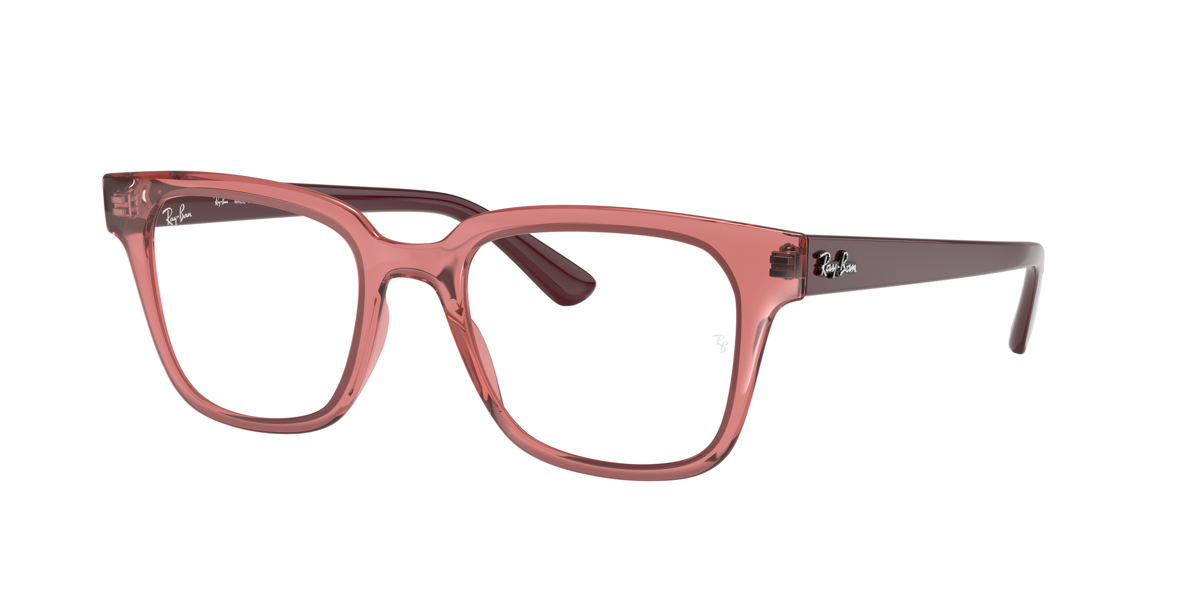 Opposite Raw Permanently Rb4323v Eyeglasses with Transparent Red Frame | Ray-Ban®