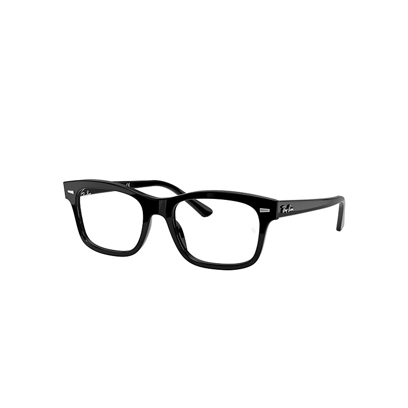 Ray-Ban Burbank Optics Eyeglasses Black Frame Clear Lenses 52-19