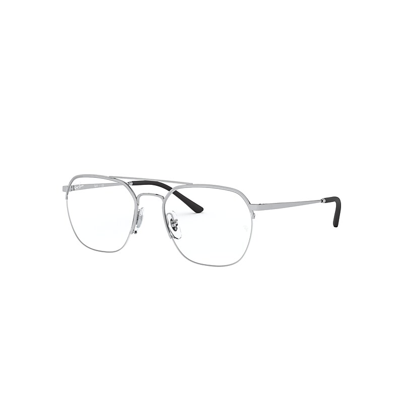 Ray-Ban Rb6444 Optics Eyeglasses Silver Frame Clear Lenses Polarized 53-18