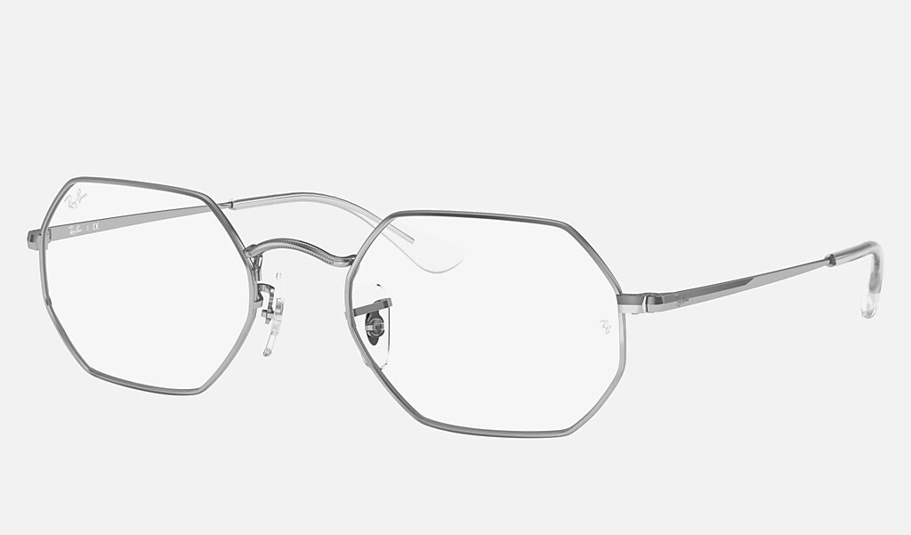 Ray Ban Prescription Glasses Octagonal Optics Rb6456 Silver Metal 0rx Ray Ban Usa