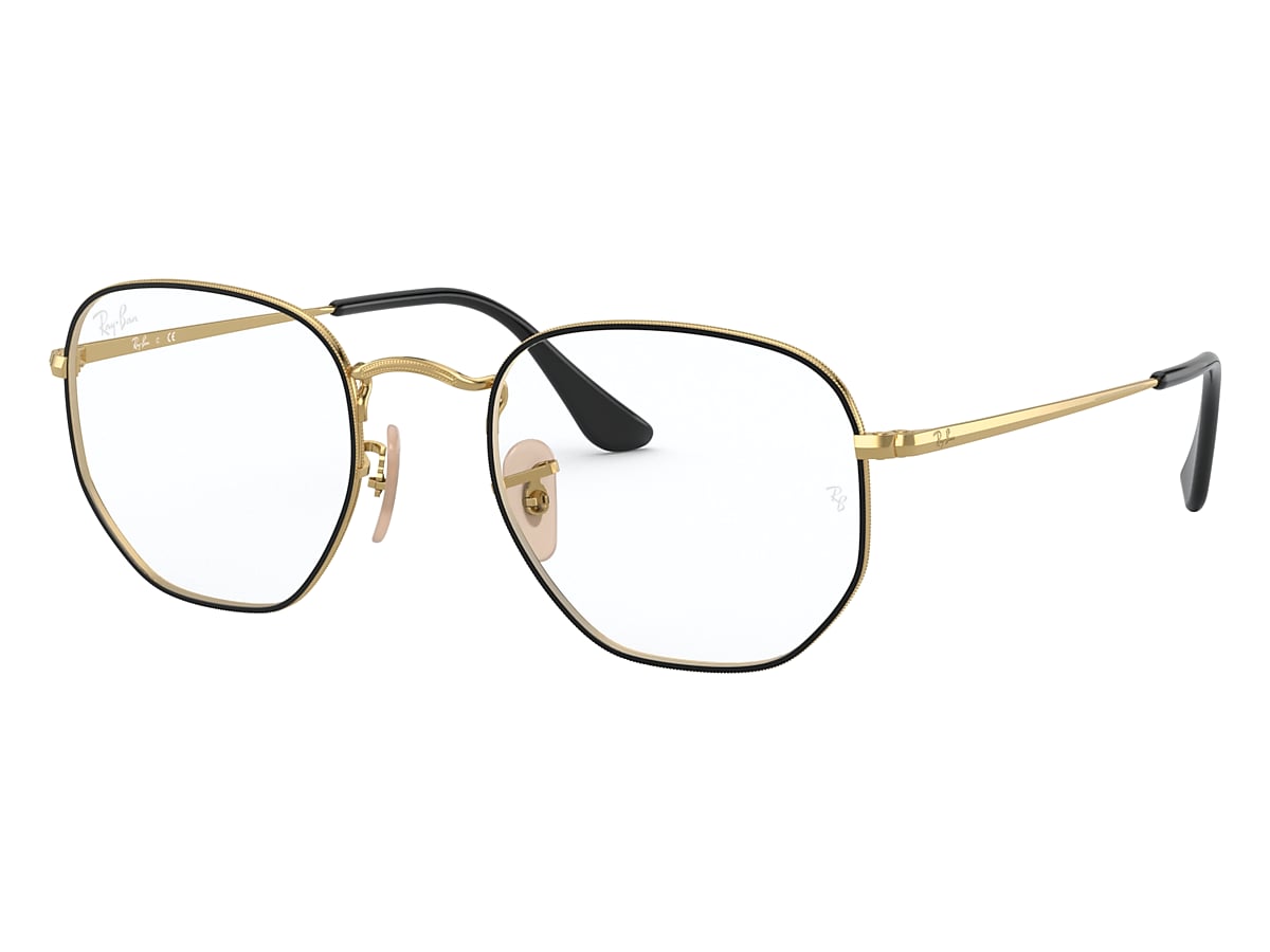 Ray-Ban ORB4246 ブラック/ゴールド Ray-Ban RB4246 Clubround Black, Gold Prescription Sunglasses