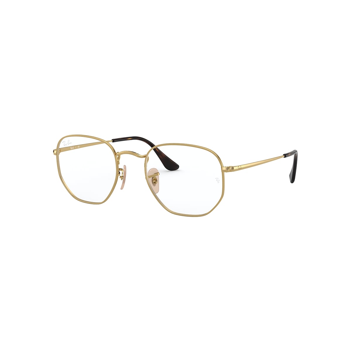 Sudor concepto brillo Gafas de Vista Ópticas Hexagonales con Montura en Oro | Ray-Ban®