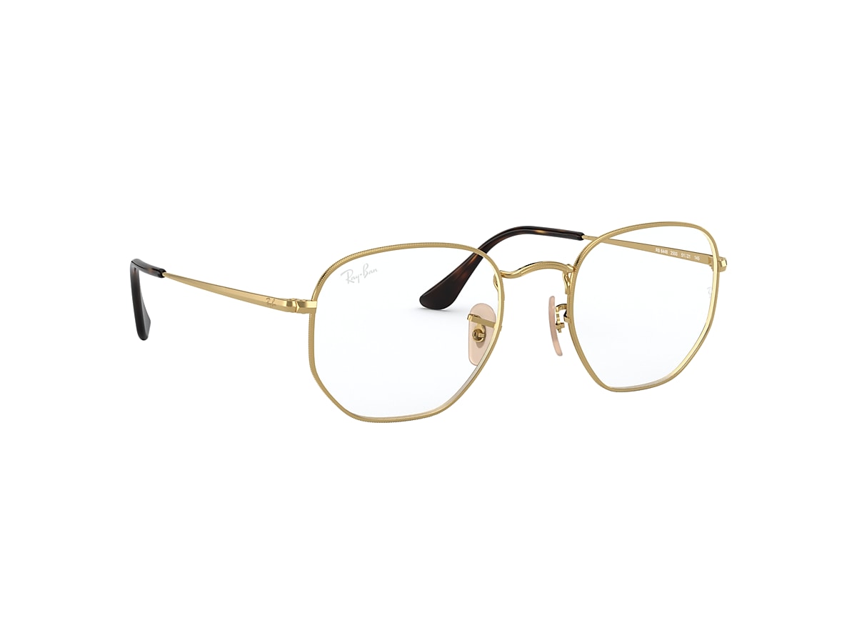 Hexagonal Optics Eyeglasses With Gold Frame Ray-Ban® 