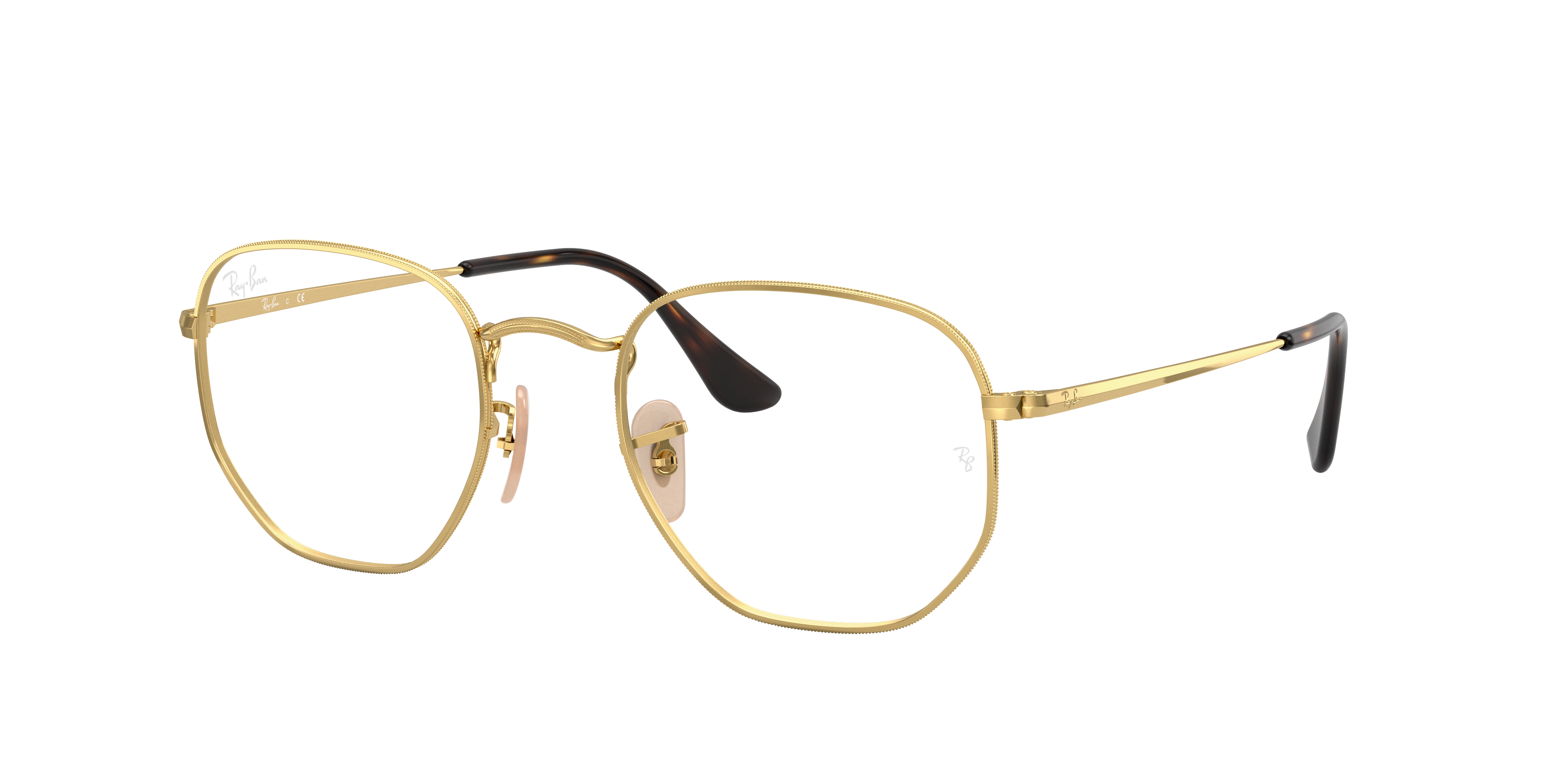 ray ban gold rim eyeglasses