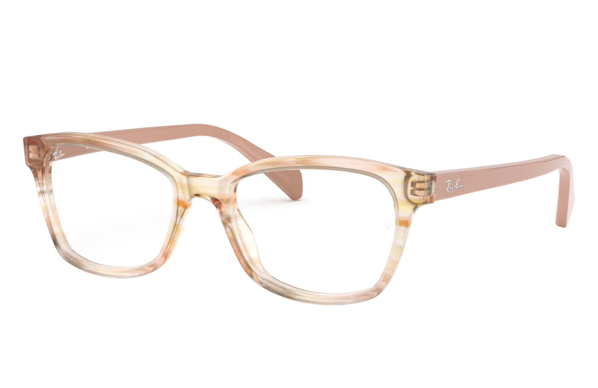 RayBan prescription glasses RY1591 Striped Brown Acetate