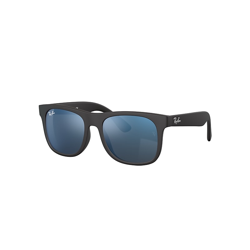 Ray-Ban Justin Kids Sunglasses Black Frame Blue Lenses 48-16