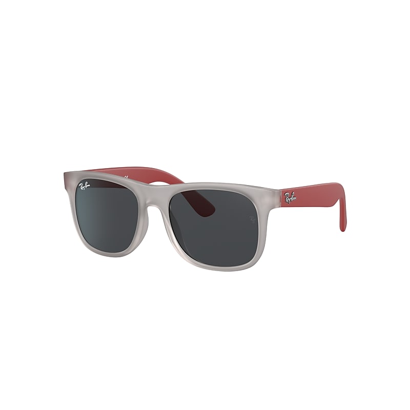 Ray-Ban Justin Kids Sunglasses Red Frame Grey Lenses 48-16
