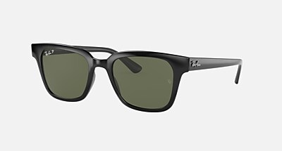 RB4323 Polarized Sunglasses in Black and G-15 Green Polarized (51