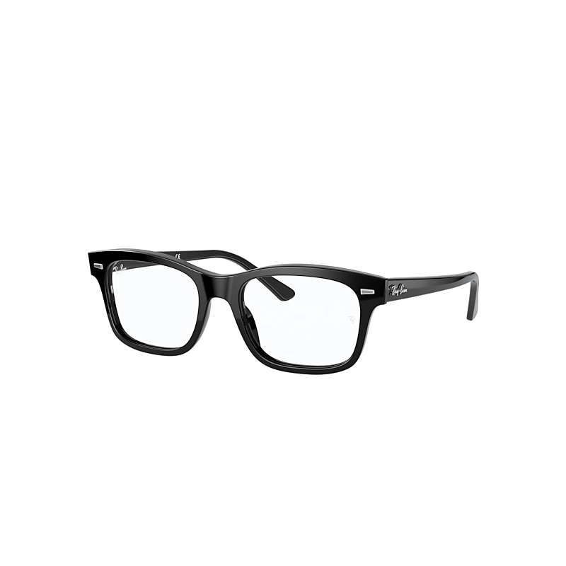 Ray-Ban Burbank Optics Eyeglasses Black Frame Clear Lenses 54-19