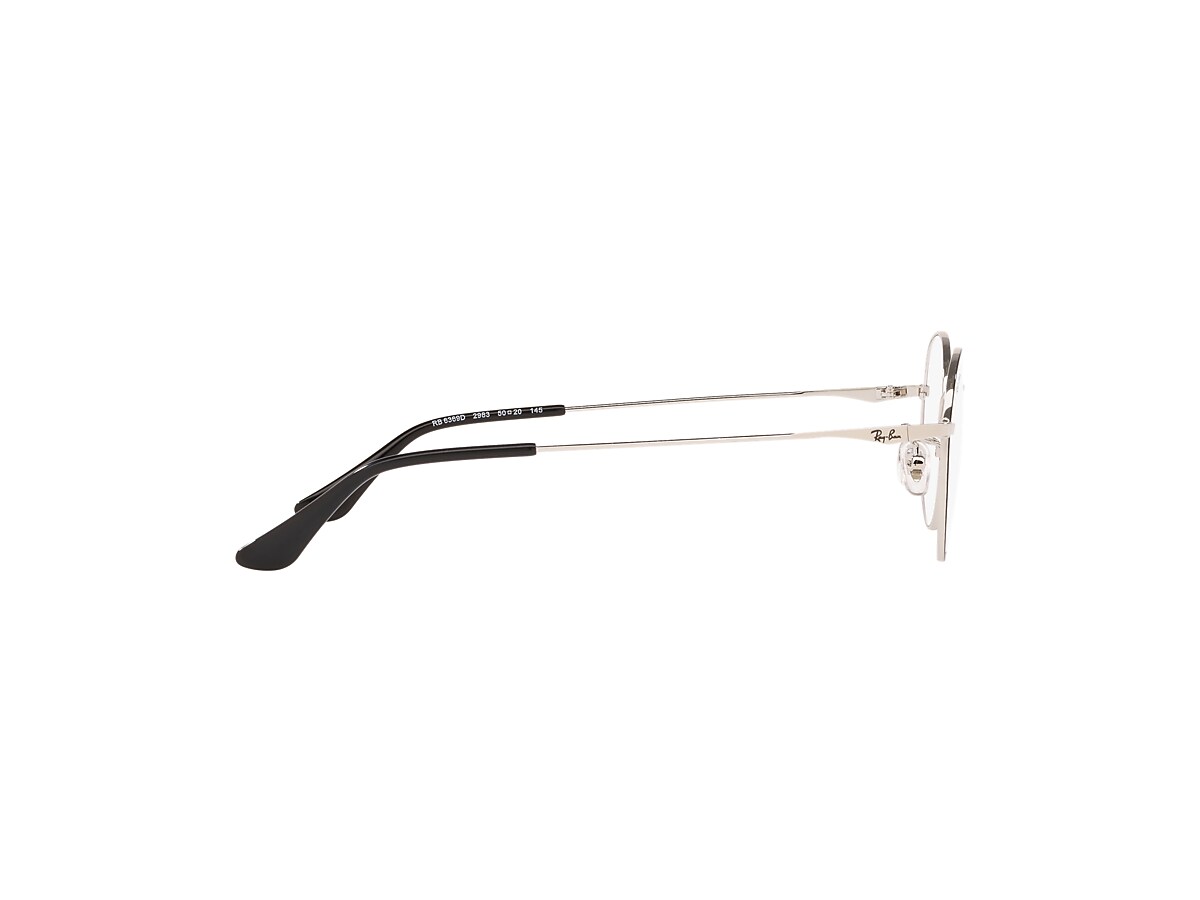 RB6369D Eyeglasses with Black On Silver Frame - RB6369D