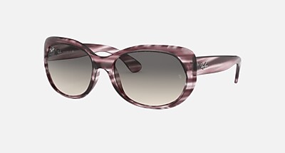 RB4325 Sunglasses in Striped Bordeaux Havana and Grey Gradient (59