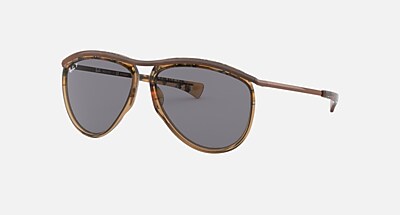 Ray-Ban Havana/Grey Polarized RB2219 Unisex Olympian Aviator Sunglasses Ray-Ban Rb2219 Olympian Aviator Sunglasses - Walmart.com main image 2