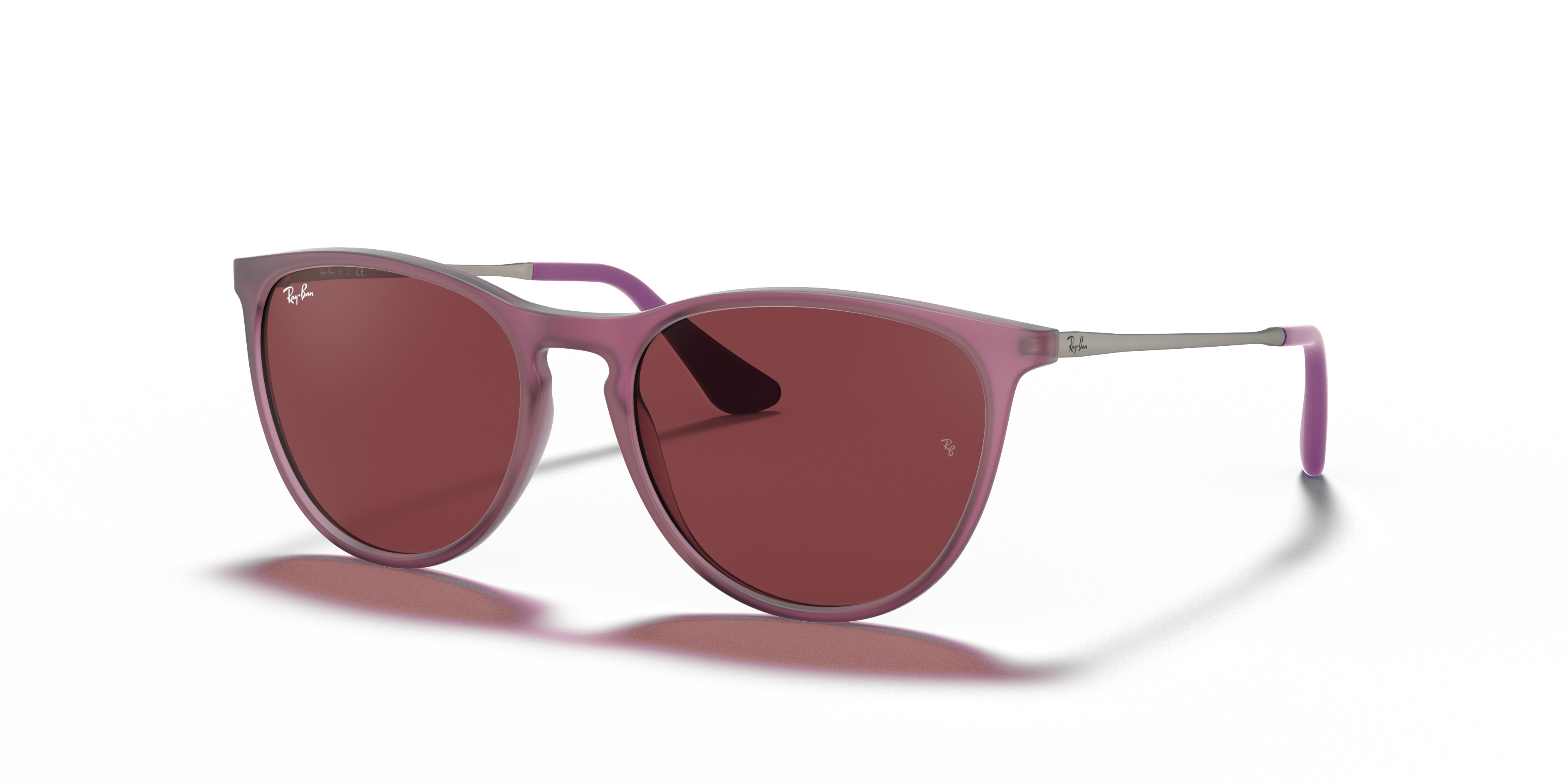 ray ban erika tortoise purple mirror