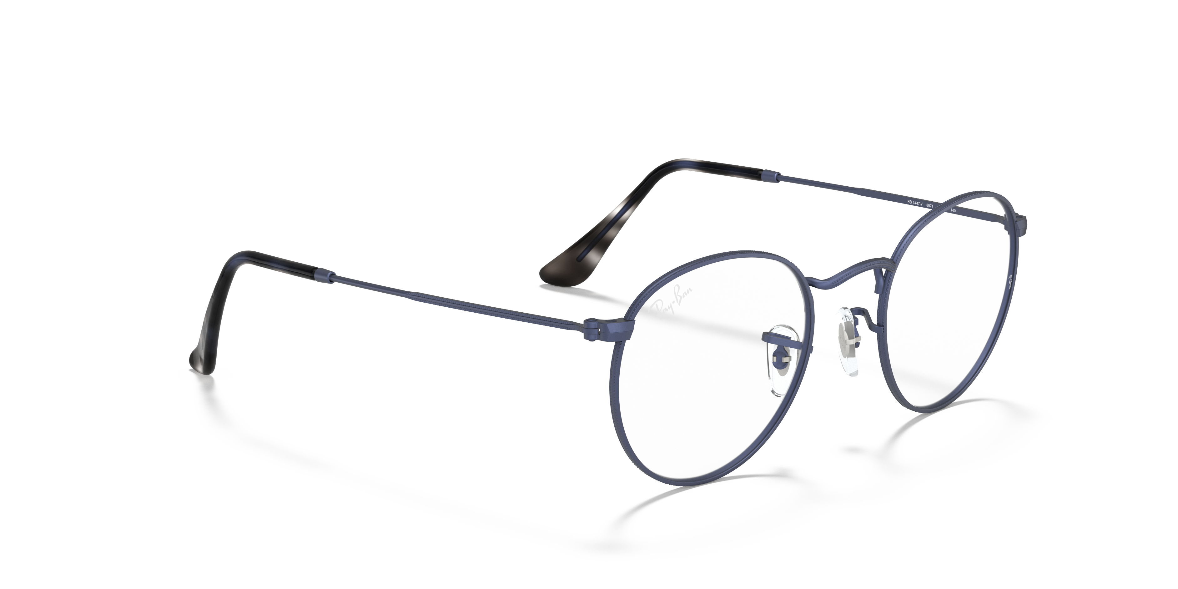 round metal optics ray ban