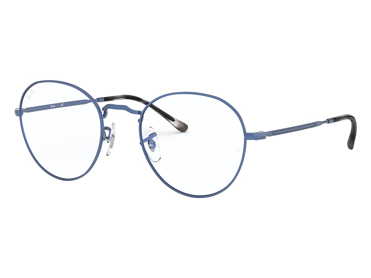ROUND METAL OPTICS II Eyeglasses with Transparent Blue Frame 