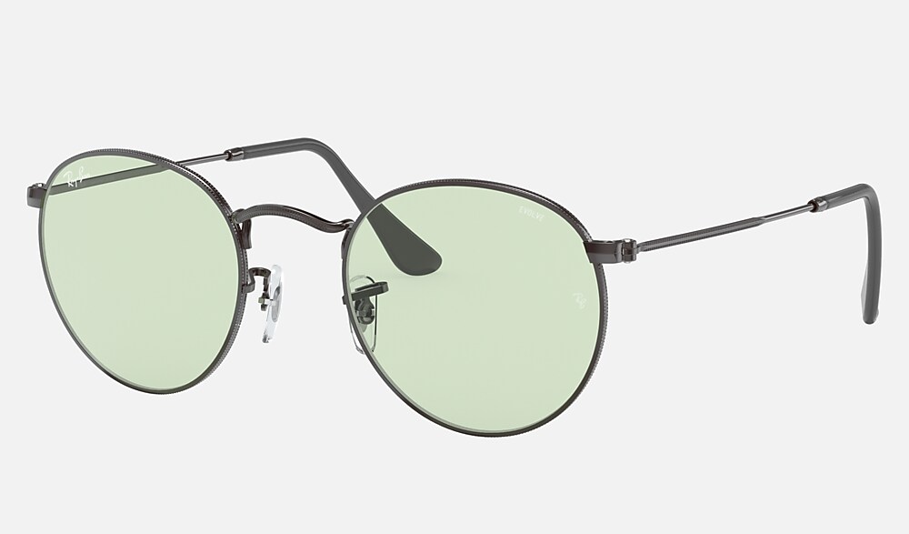 ROUND SOLID EVOLVE Sunglasses in Gunmetal and Green - RB3447 | Ray 