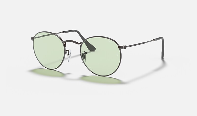 ROUND SOLID EVOLVE Sunglasses in Gunmetal and Green - RB3447 | Ray