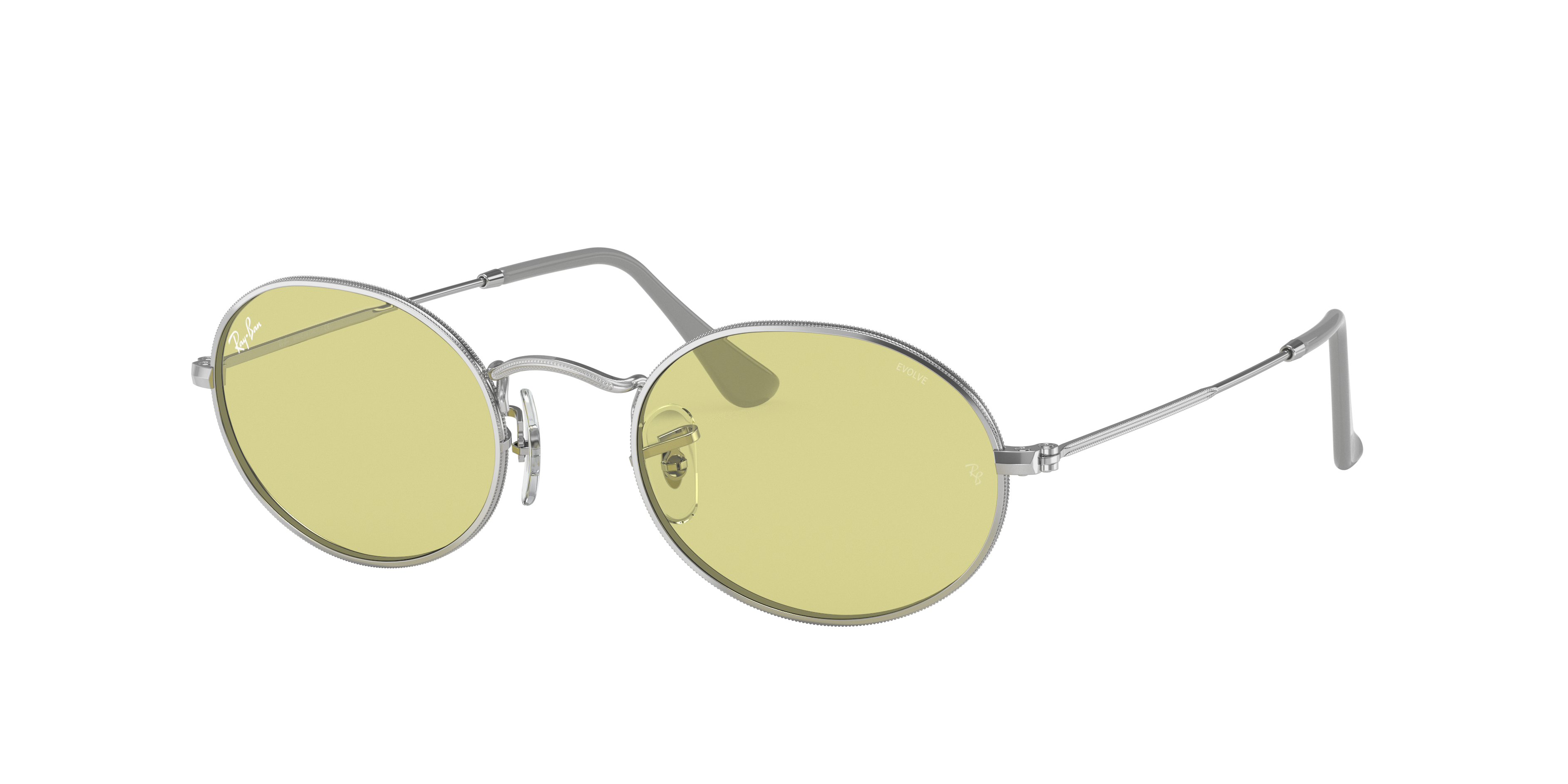 Ray-Ban Oval Solid Evolve RB3547 Silver 