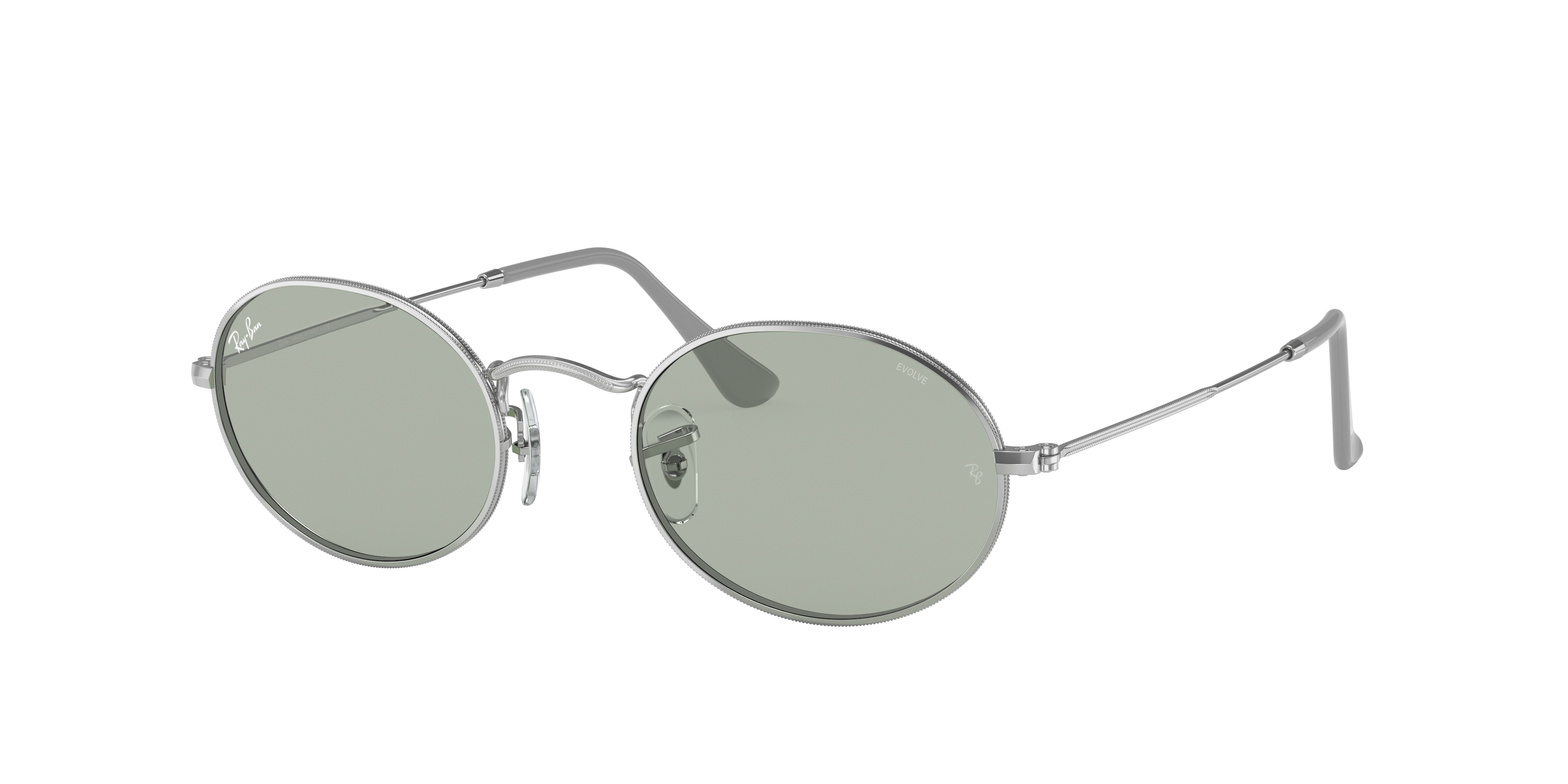 Ray-Ban Oval Solid Evolve RB3547 Silver 