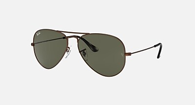 AVIATOR CLASSIC Sunglasses in Black and G-15 Green Polarized